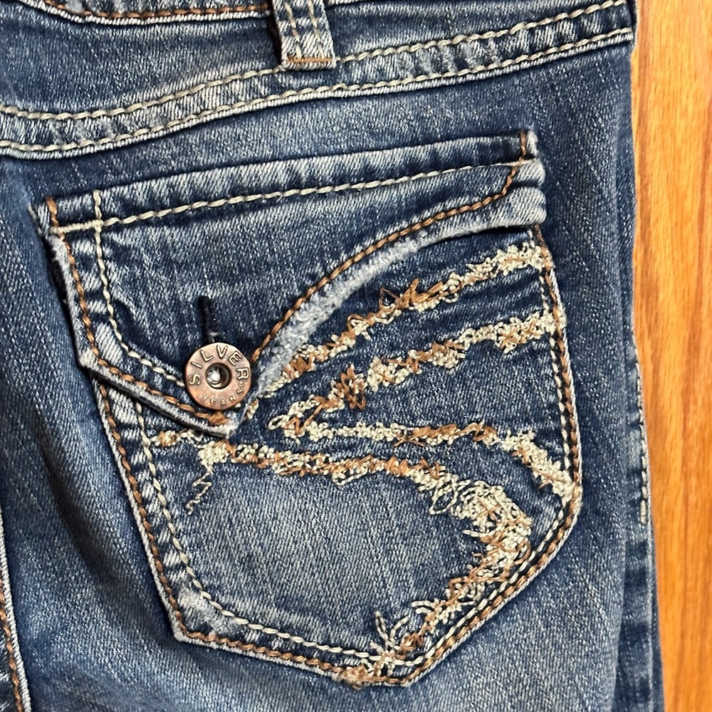 Silver Y2K Suki Surplus bootcut women’s jeans sz 30/32 - Picture 6 of 13